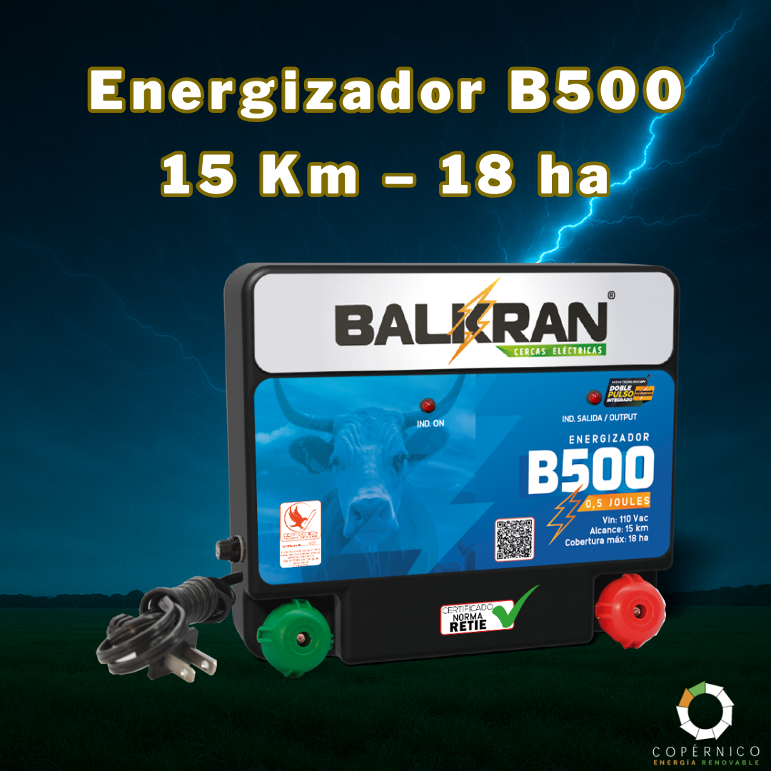 Energizador B500 – 15 Km – 18 ha