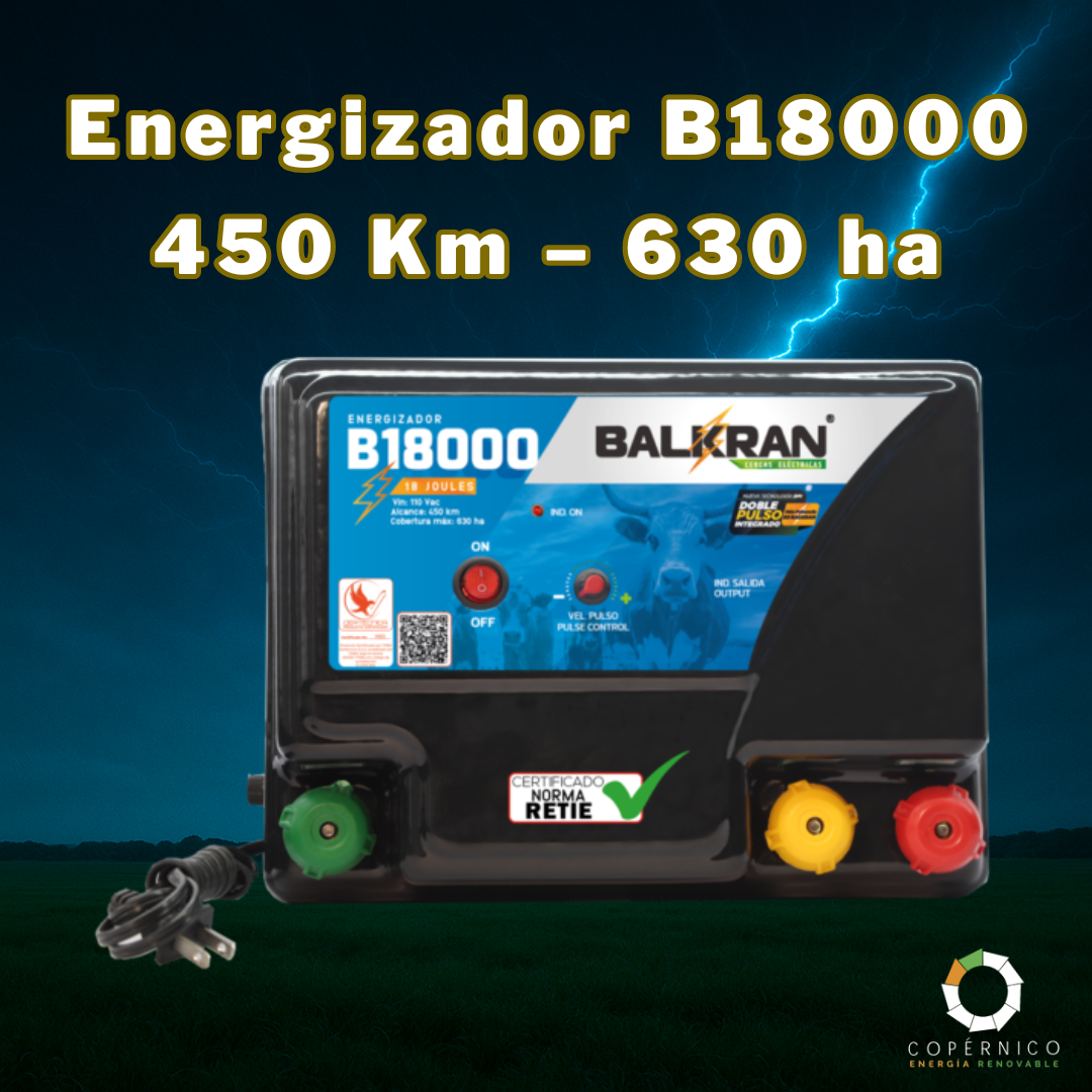 Energizador B18000 – 450 Km – 630 ha