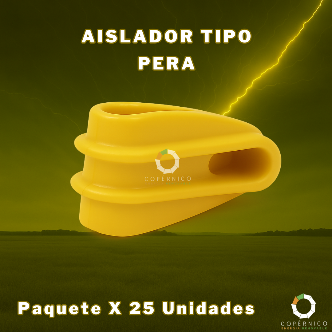 Aislador Cerca Eléctrica Tipo Pera o Inicio Fin x 25