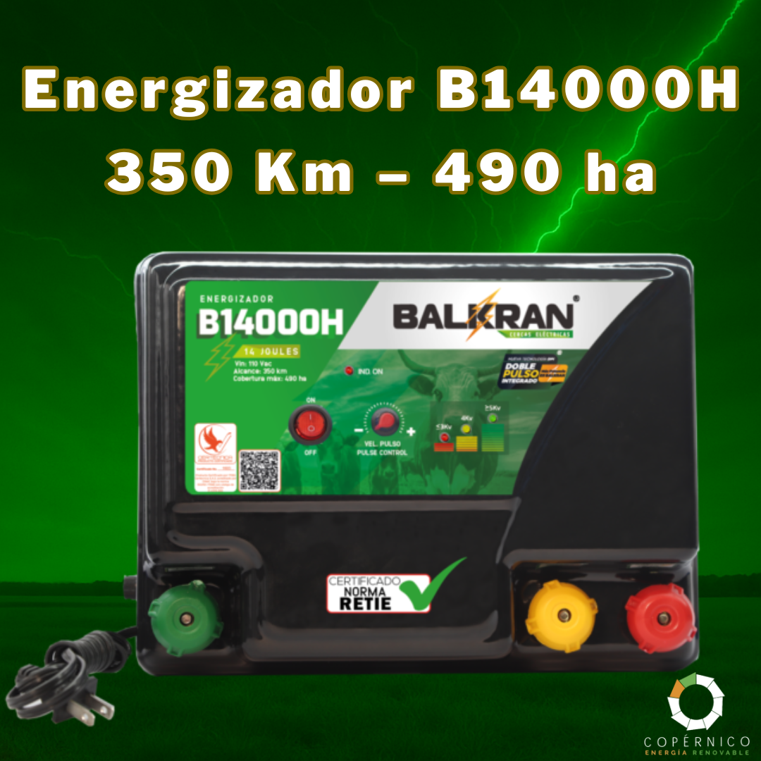 Energizador B14000H – 350 Km – 490 ha