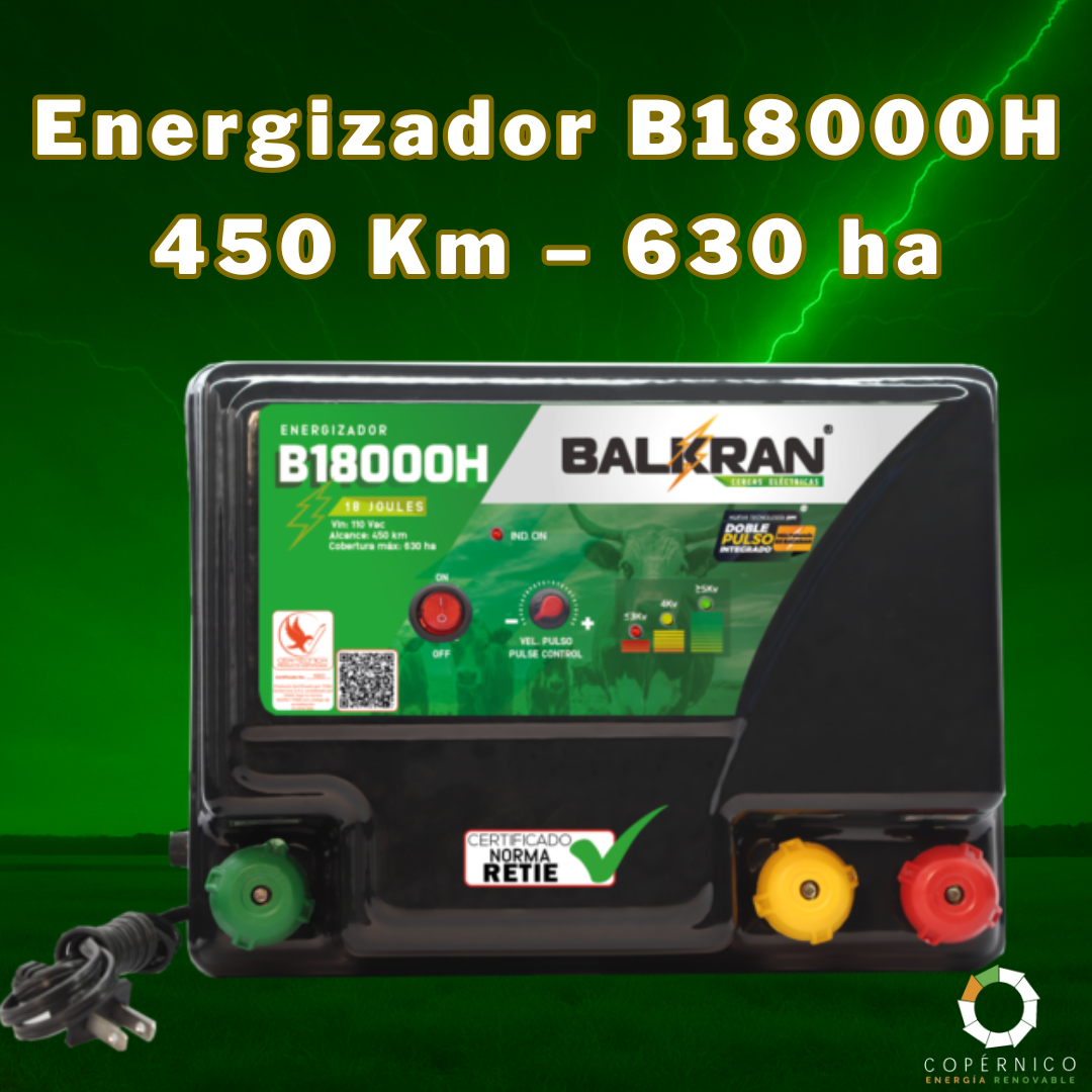 Energizador B18000H – 450 Km – 630 ha