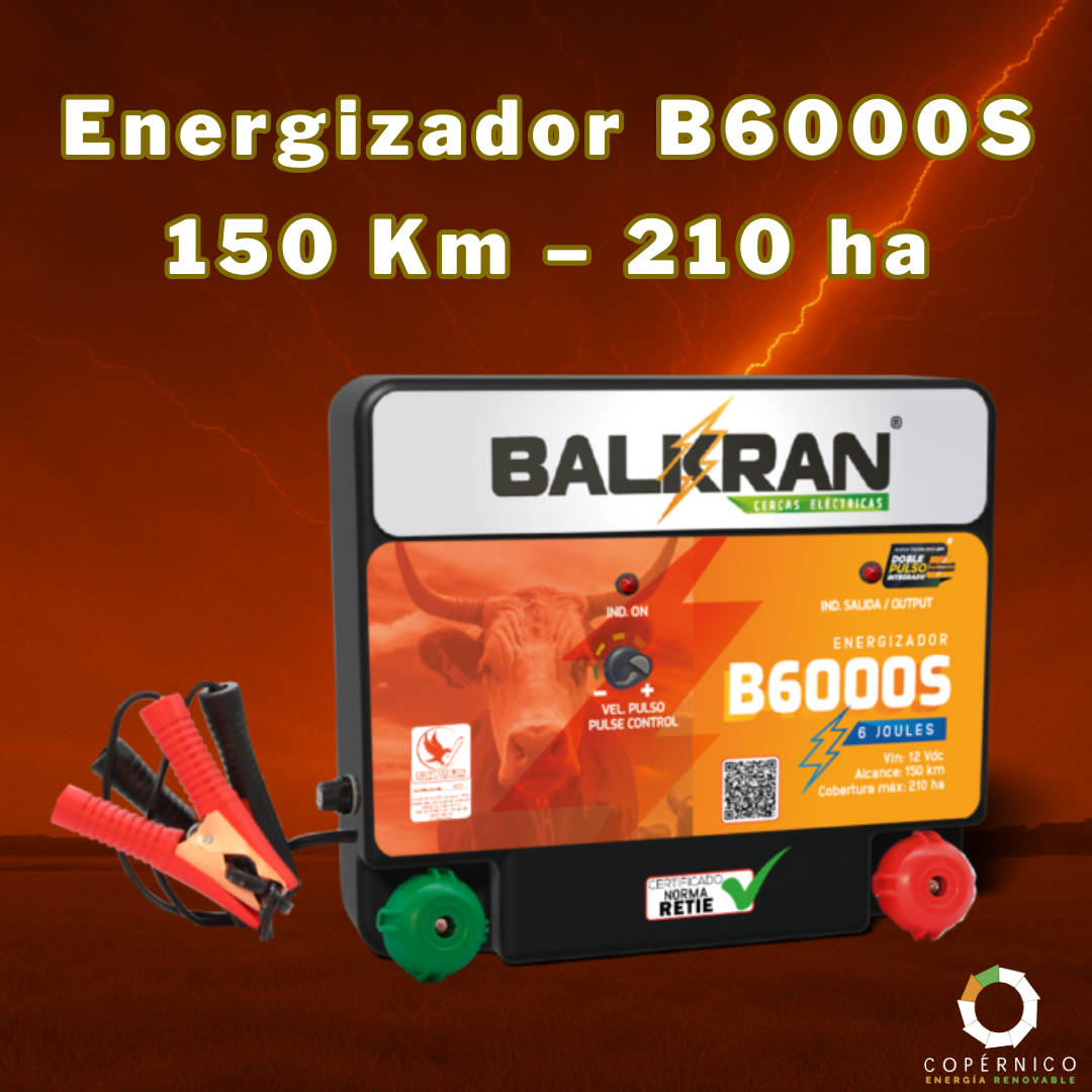 Energizador B6000S – 150 Km – 210 ha
