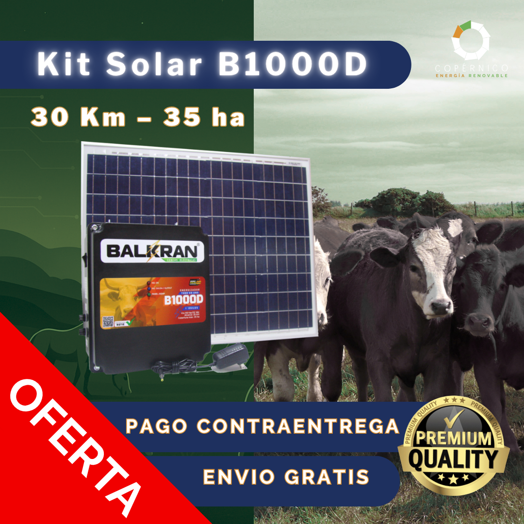 Kit Solar Todo en Uno B1000D - 30 Km - 35 Ha