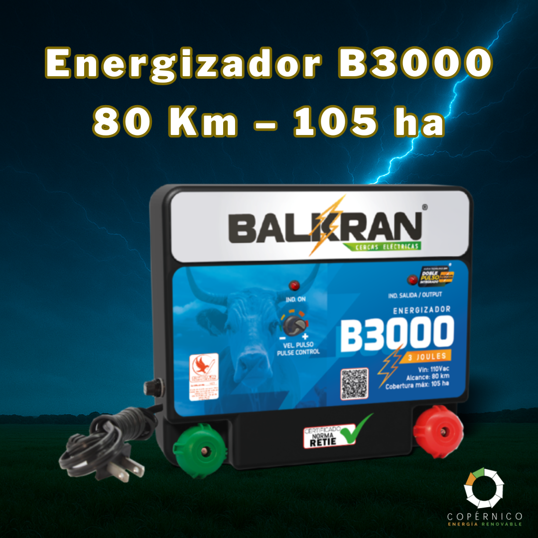 Energizador B3000 – 80 Km – 105 ha