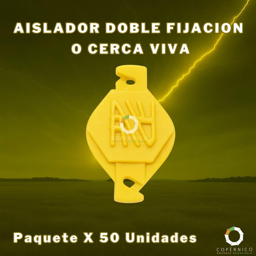 Aislador doble fijación o cerca viva x 50
