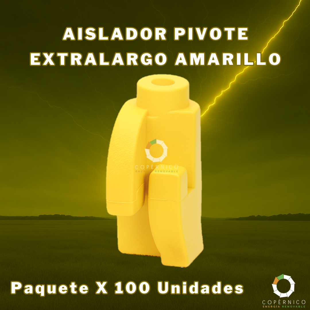Aislador Pivote Extralargo Amarillo Paquete X 100