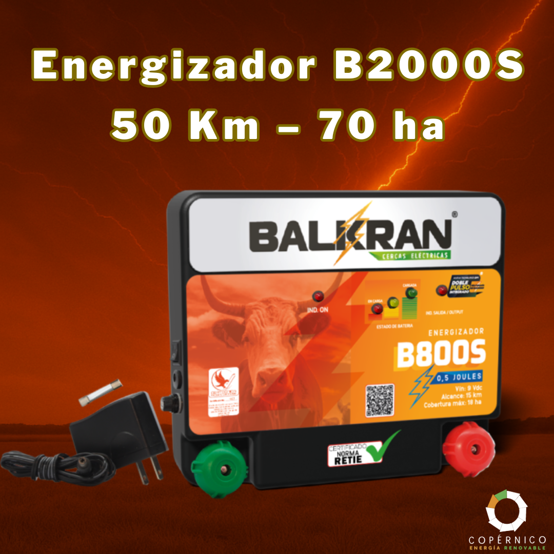 Energizador B2000S – 50 Km – 70 ha