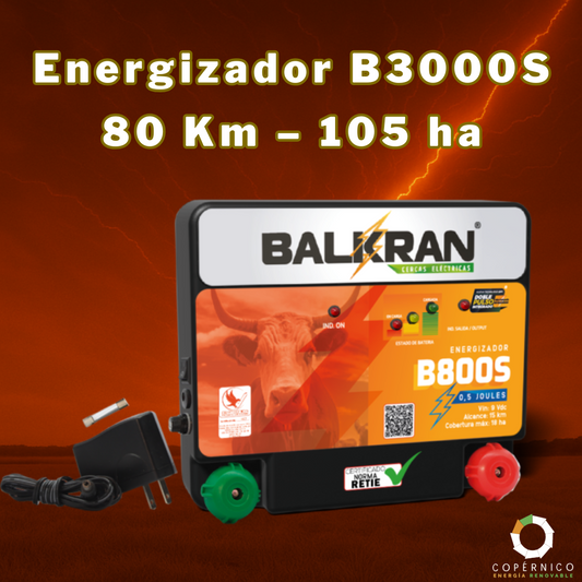 Energizador B3000S – 80 Km – 105 ha
