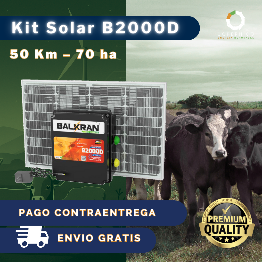 Kit Solar Todo en Uno B2000D  - 50 Km - 70 Ha